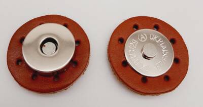 Angel Çanta Aksesuar Gerçek Derili Mıknatıslı Çıtçıt Taba Gümüş Metalli - 1