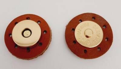 Angel Çanta Aksesuar Gerçek Derili Mıknatıslı Çıtçıt Taba Light Gold Metalli - 1