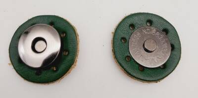 Angel Çanta Aksesuar Gerçek Derili Mıknatıslı Çıtçıt Yeşil Füme Metalli - 1