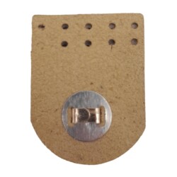 Angel Çanta Aksesuar Gerçek Derili Tek Dikim Mıknatıslı Çıtçıt Bej Renk Light Gold Metalli - 3