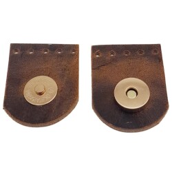 Angel Çanta Aksesuar Gerçek Derili Tek Dikim Mıknatıslı Çıtçıt Crazy Oil Hardal Sarı Renk Light Gold Metalli - 2