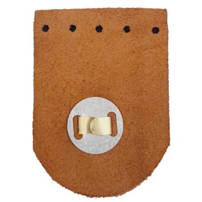 Angel Çanta Aksesuar Gerçek Derili Tek Dikim Mıknatıslı Çıtçıt Crazy Oil Hardal Sarı Renk Light Gold Metalli - 3