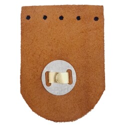 Angel Çanta Aksesuar Gerçek Derili Tek Dikim Mıknatıslı Çıtçıt Crazy Oil Hardal Sarı Renk Light Gold Metalli - 3