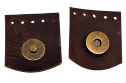 Angel Çanta Aksesuar Gerçek Derili Tek Dikim Mıknatıslı Çıtçıt Crazy Oil Taba Renk Antik Metalli - Angel Çanta Aksesuar