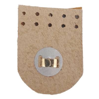 Angel Çanta Aksesuar Gerçek Derili Tek Dikim Mıknatıslı Çıtçıt Hardal Renk Light Gold Metalli - 3