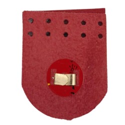 Angel Çanta Aksesuar Gerçek Derili Tek Dikim Mıknatıslı Çıtçıt Kırmızı Renk Light Gold Metalli - 3