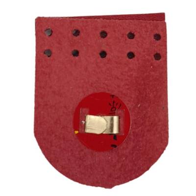 Angel Çanta Aksesuar Gerçek Derili Tek Dikim Mıknatıslı Çıtçıt Kırmızı Renk Light Gold Metalli - 3