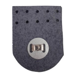 Angel Çanta Aksesuar Gerçek Derili Tek Dikim Mıknatıslı Çıtçıt Lacivert Renk Gümüş Metalli - 3