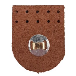 Angel Çanta Aksesuar Gerçek Derili Tek Dikim Mıknatıslı Çıtçıt Taba Renk Light Gold Metalli - 3