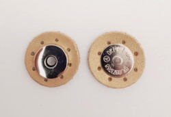 Angel Çanta Aksesuar Gold Renk Suni Derili Mıknatıslı Çıtçıt Gümüş Metalli - Angel Çanta Aksesuar