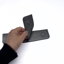 Angel Çanta Aksesuar Gri Suni Derili Çift Gizli Mıknatıs - 2