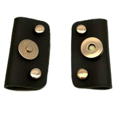 Angel Çanta Aksesuar Haki Yeşil Suni Derili Troklu Mıknatıslı Çıtçıt Light Gold Metalli - 1