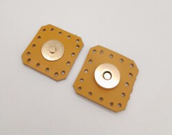 Angel Çanta Aksesuar Hardal Gerçek Derili Kare Mıknatıslı Çıtçıt Light Gold Metalli - 3