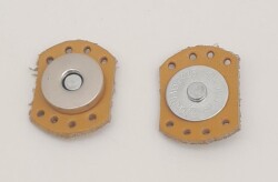 Angel Çanta Aksesuar Hardal Renk Gerçek Derili Oval Kenar Mıknatıslı Çıtçıt Gümüş Metalli - Angel Çanta Aksesuar