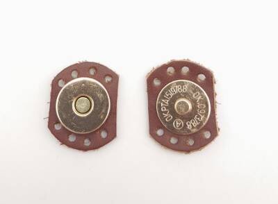 Angel Çanta Aksesuar Kızıl Kahve Renk Gerçek Derili Oval Kenar Mıknatıslı Çıtçıt Light Gold Metalli - 1