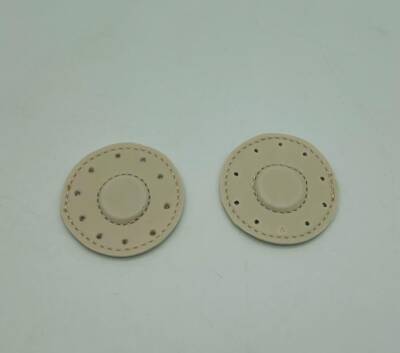 Angel Çanta Aksesuar Krem Suni Derili Yuvarlak Gizli Mıknatıs - 1