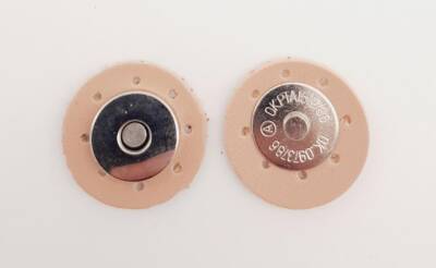 Angel Çanta Aksesuar Pudra Suni Derili Mıknatıslı Çıtçıt Gümüş Metalli - 1