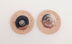 Angel Çanta Aksesuar Pudra Suni Derili Mıknatıslı Çıtçıt Gümüş Metalli - Angel Çanta Aksesuar