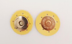 Angel Çanta Aksesuar Sarı Suni Derili Mıknatıslı Çıtçıt Light Gold Metalli - Angel Çanta Aksesuar