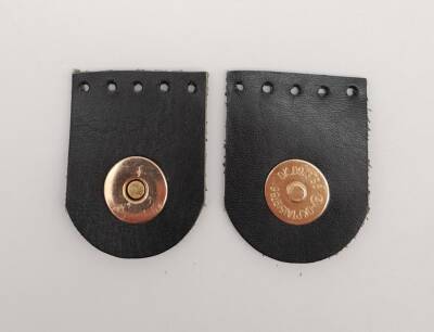 Angel Çanta Aksesuar Siyah Gerçek Derili Tek Dikim Mıknatıslı Çıtçıt Light Gold Metalli - 1