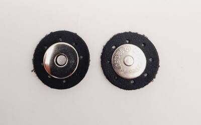 Angel Çanta Aksesuar Siyah Suni Derili Mıknatıslı Çıtçıt Gümüş Metalli - 1