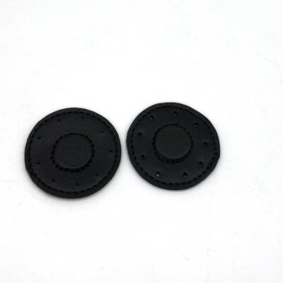 Angel Çanta Aksesuar Siyah Suni Derili Yuvarlak Gizli Mıknatıs - 1