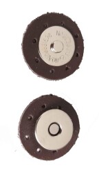 Angel Çanta Aksesuar Suni Derili Mıknatıs Koyu Kahve - Angel Çanta Aksesuar