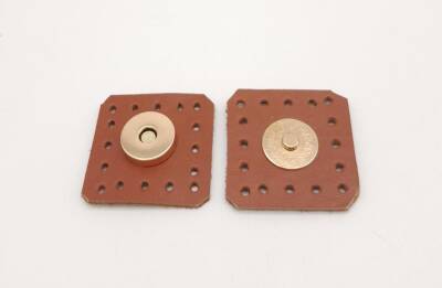 Angel Çanta Aksesuar Taba Gerçek Derili Kare Mıknatıslı Çıtçıt Light Gold Metalli - 2