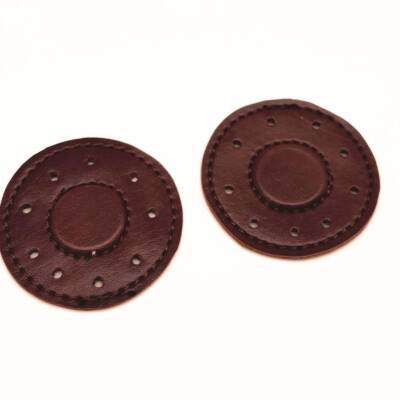 Angel Çanta Aksesuar Taba Suni Derili Yuvarlak Gizli Mıknatıs - 1