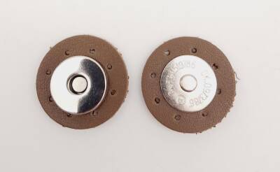 Angel Çanta Aksesuar Vizon Suni Derili Mıknatıslı Çıtçıt Gümüş Metalli - 1