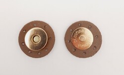 Angel Çanta Aksesuar Vizon Suni Derili Mıknatıslı Çıtçıt Light Gold Metalli - Angel Çanta Aksesuar