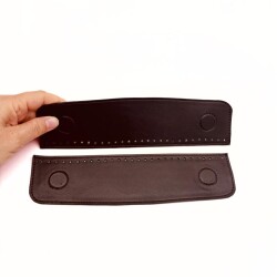 Angel Çanta Aksesuar Koyu Kahve Suni Derili Çift Gizli Mıknatıs - Angel Çanta Aksesuar