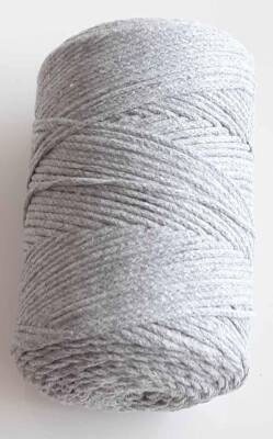 Angel Çanta Aksesuar İnce Pamuk Makrome Açık Gri - 1