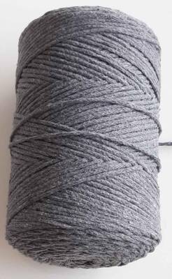 Angel Çanta Aksesuar İnce Pamuk Makrome Koyu Gri - 1