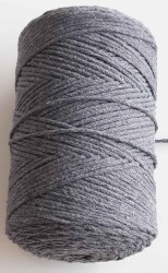 Angel Çanta Aksesuar İnce Pamuk Makrome Koyu Gri - Angel Çanta Aksesuar