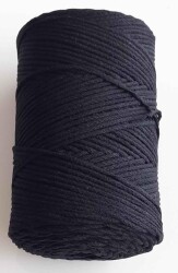 Angel Çanta Aksesuar Siyah Renk İnce Pamuk Makrome - Angel Çanta Aksesuar