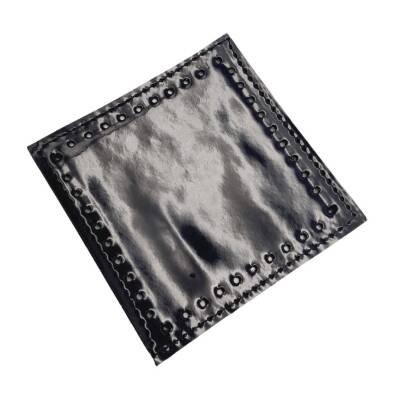 Angel Çanta Aksesuar 10x10 cm Kare Rugan Deri Siyah Renk 1 Adet - 4