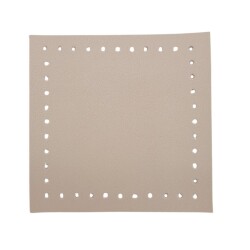 Angel Çanta Aksesuar 10x10 cm Kare Suni Deri Bej Renk 1 Adet - 2