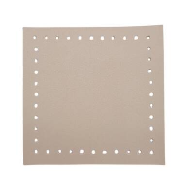 Angel Çanta Aksesuar 10x10 cm Kare Suni Deri Bej Renk 1 Adet - 2