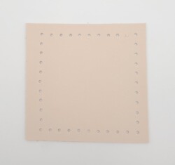 Angel Çanta Aksesuar 10x10 cm Kare Suni Deri Krem Renk 1 Adet - 2