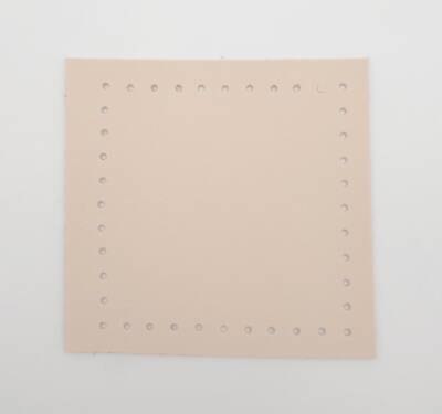 Angel Çanta Aksesuar 10x10 cm Kare Suni Deri Krem Renk 1 Adet - 2