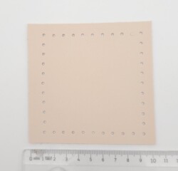 Angel Çanta Aksesuar 10x10 cm Kare Suni Deri Krem Renk 1 Adet - 3