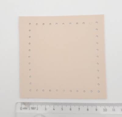 Angel Çanta Aksesuar 10x10 cm Kare Suni Deri Krem Renk 1 Adet - 3