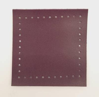 Angel Çanta Aksesuar 10x10 cm Kare Suni Deri Mor Renk 1 Adet - 2