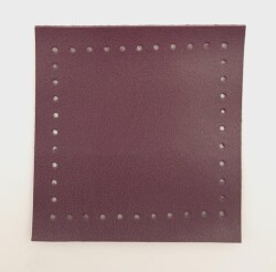 Angel Çanta Aksesuar 10x10 cm Kare Suni Deri Mor Renk 1 Adet - 2