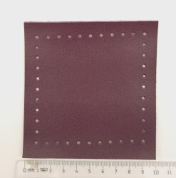 Angel Çanta Aksesuar 10x10 cm Kare Suni Deri Mor Renk 1 Adet - 3