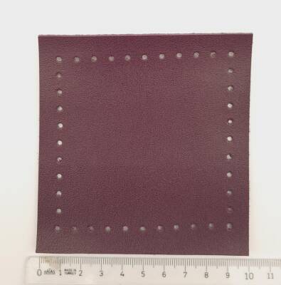 Angel Çanta Aksesuar 10x10 cm Kare Suni Deri Mor Renk 1 Adet - 3