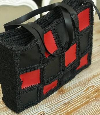 Angel Çanta Aksesuar 10x10 cm Kare Suni Deri Siyah Renk 1 Adet - 4