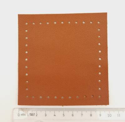 Angel Çanta Aksesuar 10x10 cm Kare Suni Deri Taba Renk 1 Adet - 3