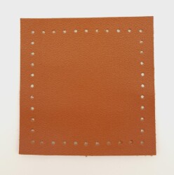 Angel Çanta Aksesuar 10x10 cm Kare Suni Deri Taba Renk 1 Adet - 2